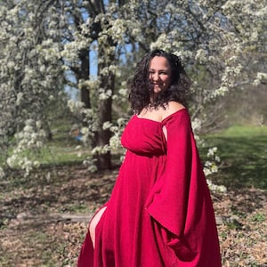 Goddess Dress, langes Sommerkleid, Boho Kleid, Hochzeitskleid, Goddess Dress, Brautjungfer Kleid, Sommerkleid mit Schlitz, Strandkleid, Geschenk für Sie