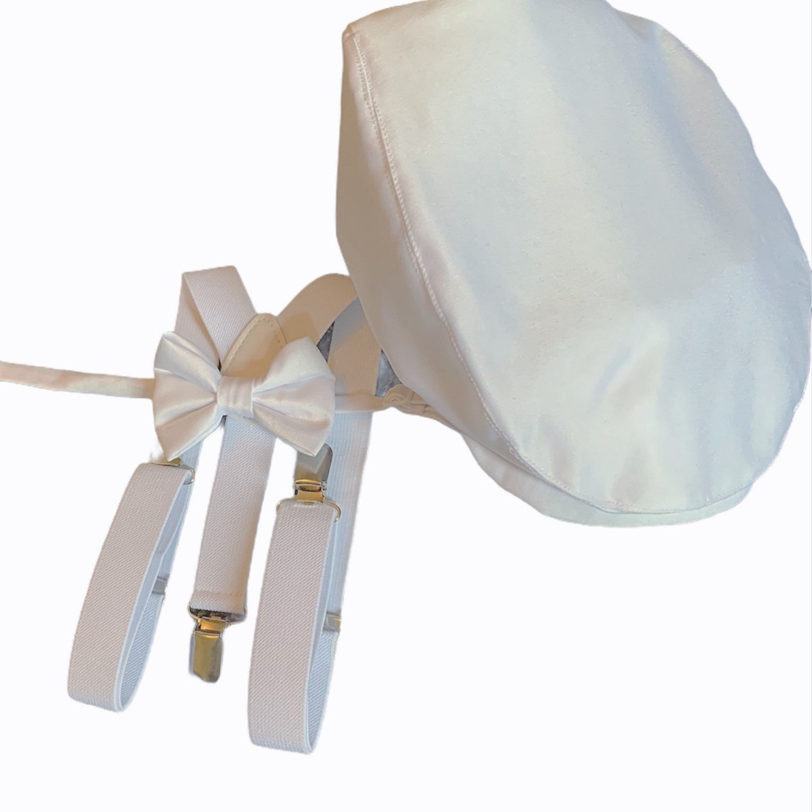 Christening Hat White Newsboy Hat White Baby Flat Cap Etsy