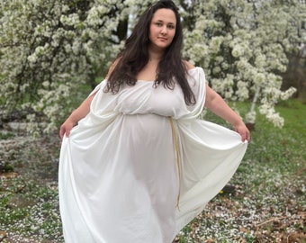 Womens Greek chiffon Tunic Ancient World Peplos Chiton Historical Costume Maternity Bump Photography Maternity Dress Photography prop