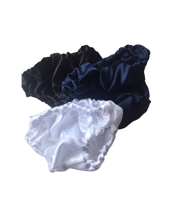 Baby girl bloomers SET OF 3, satin bloomers, baby bloomers - satin fabric - satin diaper cover- plain diaper cover - satin bottoms