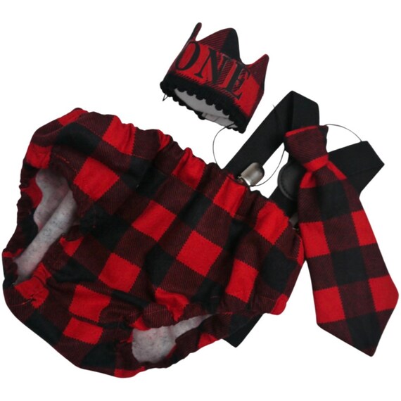 Lumberjack Diaper Cover, Buffalo Plaid First Birthday Outfit, Wild One Cake Smash, First Birthday Boy