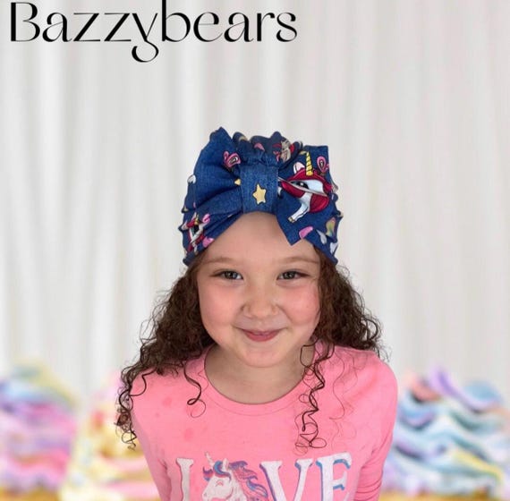 Unicorn Turban With Bow | Unicorn |Turban | Baby Turban | Toddler Turban | Turban Hat | Baby Hat | Baby Turban Hat | Baby Gift | Baby Girl