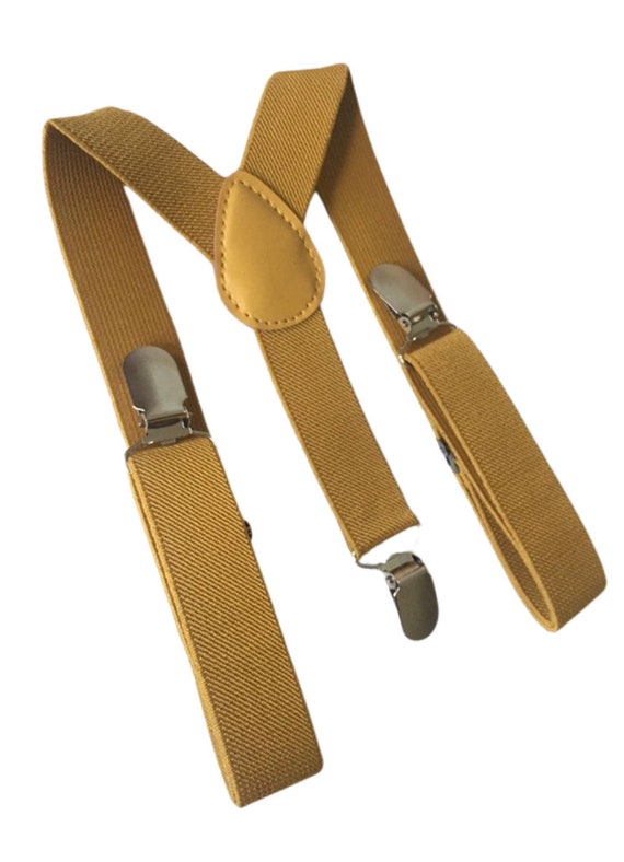 Gold Suspenders, Yellow Suspenders, Men's Suspenders, Yellow Braces, Toddler Suspenders, Ring Bearer Braces, Cake Smash Outfit, Mustard
