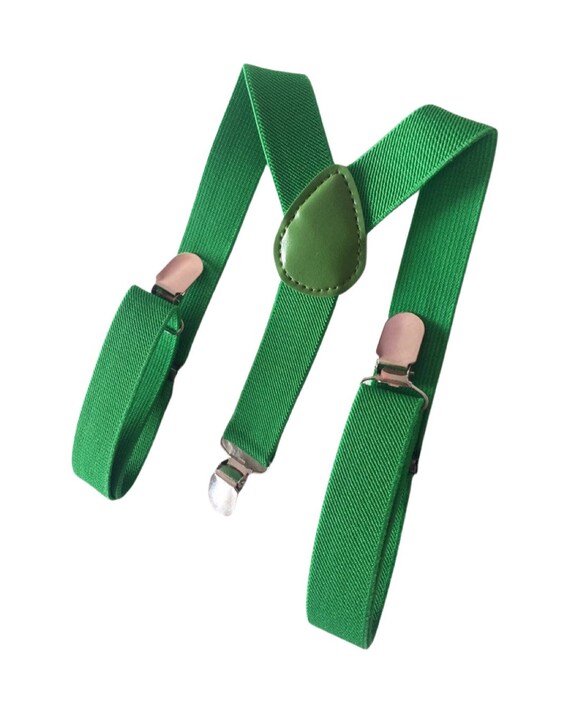 Green suspenders, baby suspenders, christmas suspenders, toddler suspenders, boy suspenders, child suspenders, green baby suspenders, green