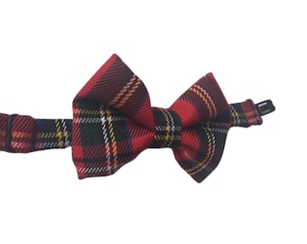 Tartan 100% Wool Bow Tie. Adjustable Bow Tie, Boys Bow Tie, Toddler Bow Tie, Baby Bow Tie