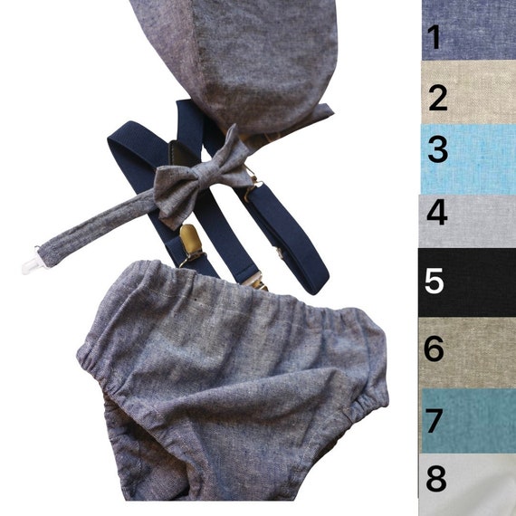 Light denim sitter set - baby boy photo prop - baby clothes - vintage style - flat cap - cake smash outfit