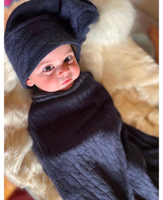 Newborn Swaddle Blanket Set, Stretchy Swaddle, Waffle Knit Swaddle, Mustard Swaddle, Gender Neutral Swaddle, Newborn Photo Prop