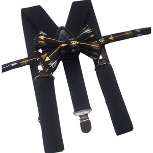 Black Bow Tie & Suspenders for Toddler Wedding Outfit, Wild One Cake Smash, Birthday Outfit, Ring Bearer/Page Boy Braces, Little Boys Gift