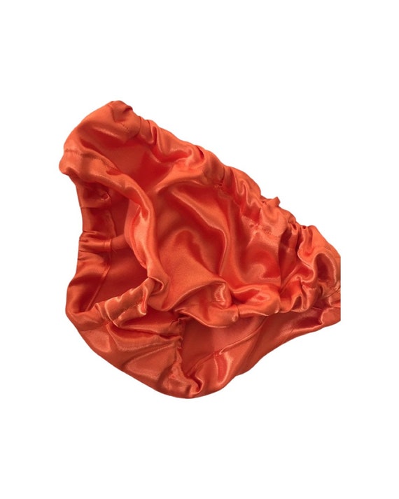 Baby Bloomers, Orange Baby Bloomer, Orange Baby Bloomers, Coral Diaper Cover, Baby Diaper Cover, satin Baby Bloomer, pumpkin bloomer