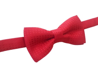 red Bowtie solid Red tie- Boys Bow Ties - Baby bow tie - toddler bow ties weeding bow tie, kids bow tie, kids accessory