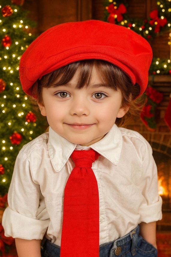 Red Neck Tie --- PERFECT for Christmas, Valentine's Day, Cake Smash, Birthday, Super Hero Outfit, Toddler, Boys, Adult Men