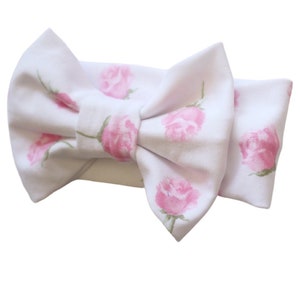 Vintage Rose Schleife, Stirnband Schleifen, Baby Mädchen Schleifen, Kleinkind Schleifen, Säugling Schleifen