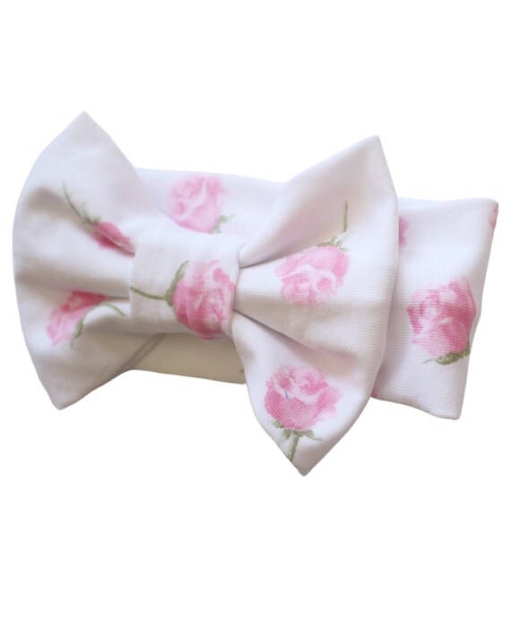Vintage Rose Bow, Headband Bows, Baby Girl Bows, Toddler Bows, Infant Bows