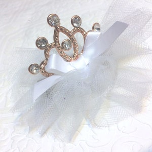 White tiara, white crown, tiara, crown, baby tiara, baby crown, baptism tiara, baptism crown, photography prop, baby prop, tulle tiara