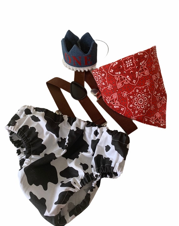 Boy Cake Smash Outfit, Farm Cake Smash, Cow Print, Barnyard Birthday, Boy 1st Birthday, Boy Cake Smash Set, 1st Birthday Photography Prop