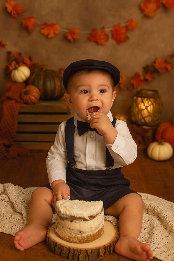 Ring Bearer Page Boy Christening Wedding 4pc Linen Blend Suit Braces Set Cake smash outfit