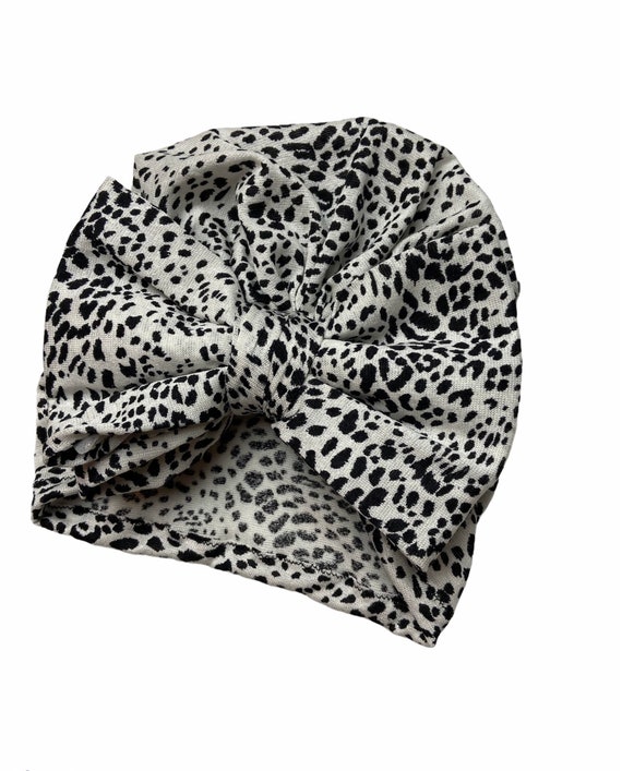 Animal print, baby turban, baby hat, knot headband, knot hat, baby beanie, baby gift set, baby shower gift
