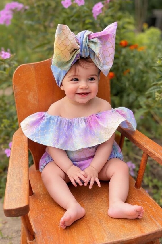 Mermaid First Birthday Outfit, First Birthday Outfit Girl, First Mermaid Birthday, Mint and Purple Birthday, One Birthday, birthday