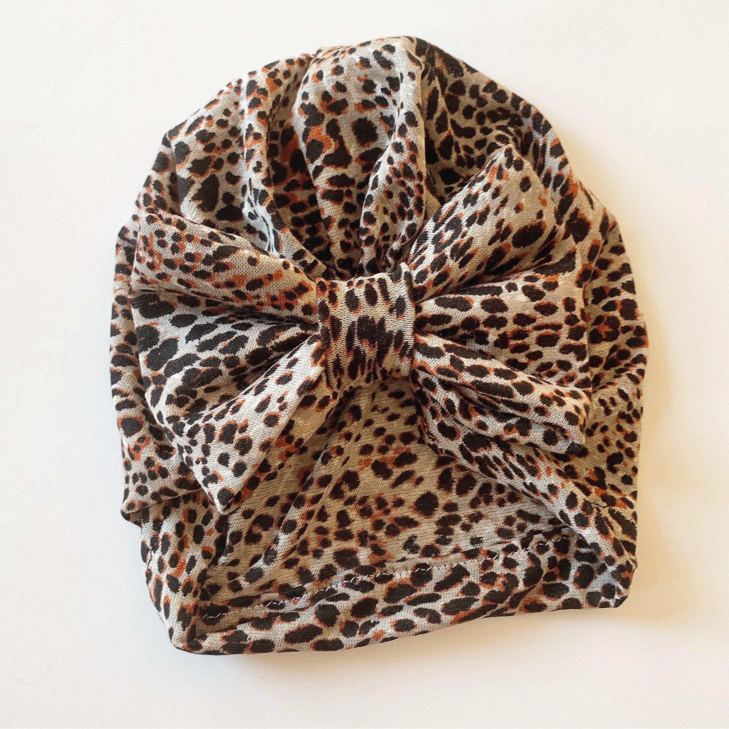 leopard turban baby
