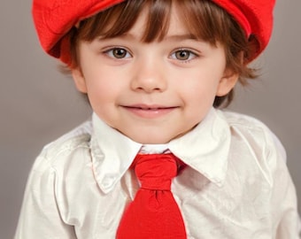 Red Neck Tie --- PERFECT for Christmas, Valentine&#39;s Day, Cake Smash, Birthday, Super Hero Outfit, Toddler, Boys, Adult Men