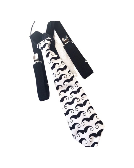 Mustache Tie and Suspenders, Little man 1st birthday set, 1st birthday cake smash outfit, mustache cake smash, mustache tie, boy cake smash,