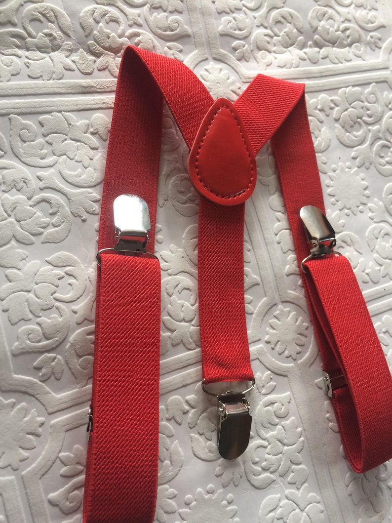 Suspenders boy suspenders red suspenders baby red Etsy