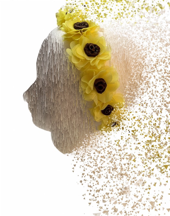 Sunflower headband, sunflower crown, Fall flower headband/crown, Fall photo shoot, wedding girl accessories, rustic wedding, felt sunflower