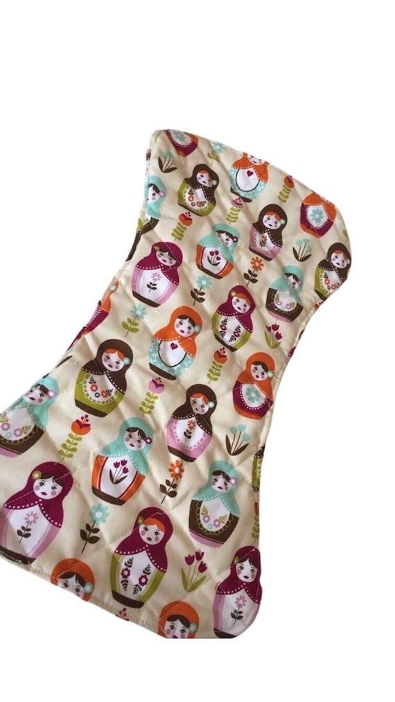 Floral Burp Cloth, Baby Burp Cloth, Baby Shower Gift, matryoshka burp cloth, Russian burp cloth