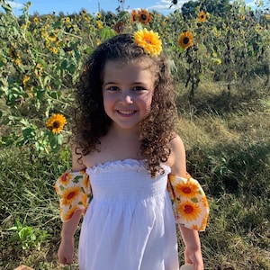 Sunflower headband, baby sunflower headband, sunflower baby headband, yellow flower headband, yellow baby headband, summer baby headband