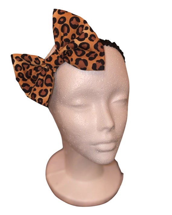 Leopard Print Fabric Bow | Fabric Bow | Baby Bow | Toddler Bow | Baby Headband | Hair Bow | Girls Hair Bow | Leopard Hair Bow | Leopard Bow