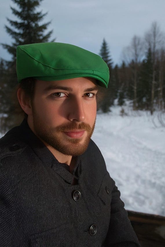 Light Green Linen Summer Flat Cap, Peaky Blinders Hat, Baker Boy Leather Hat,Irish flat cap, Gatsby Hat, Summer Men Hat, Ivy League Hat