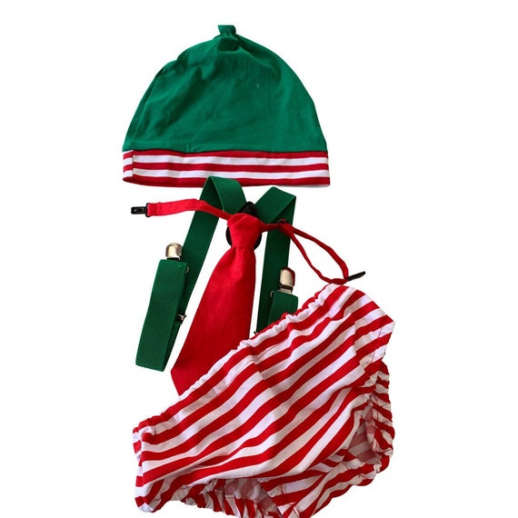 boy Cake Smash Outfit, Christmas Cake Smash Outfit, Red and Green Cake Smash, December Birthday, Boys 1st Birthday, elf cake smash