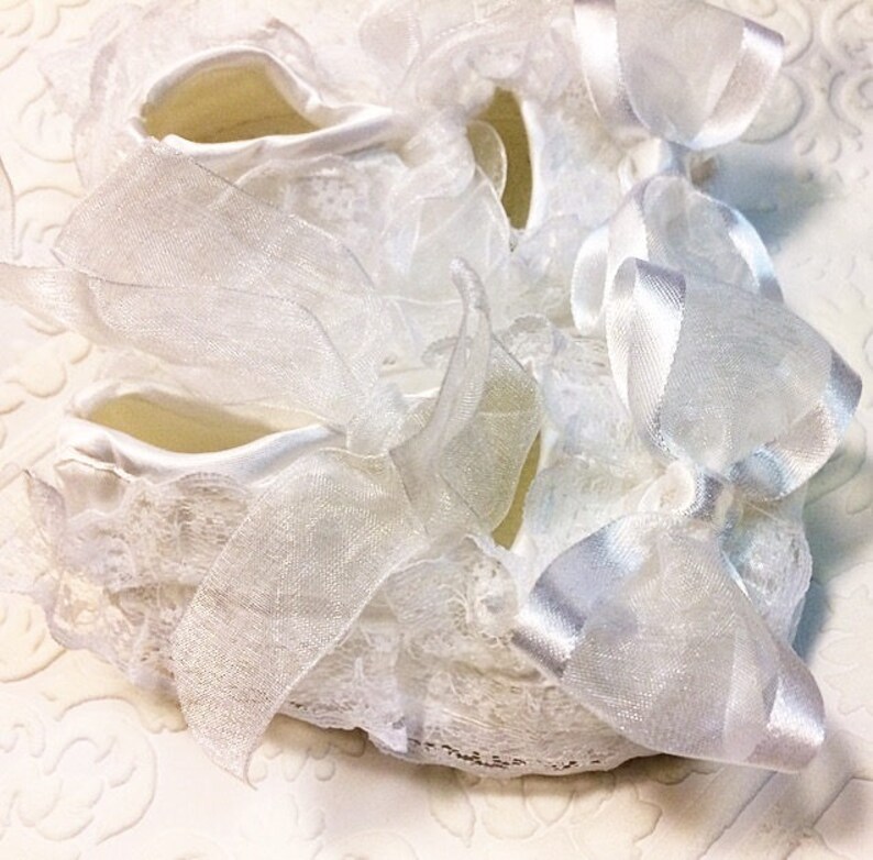 christening shoes set baptism shoes headband baby christening White baptism set headband shoe set baby shoe white baby shoes
