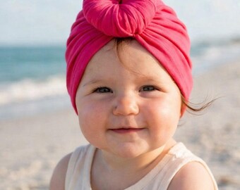 Choose your colour SWIM baby turban, messy bow turban, baby headwrap, knot turban, newborn turban, knot ball turban, baby gift