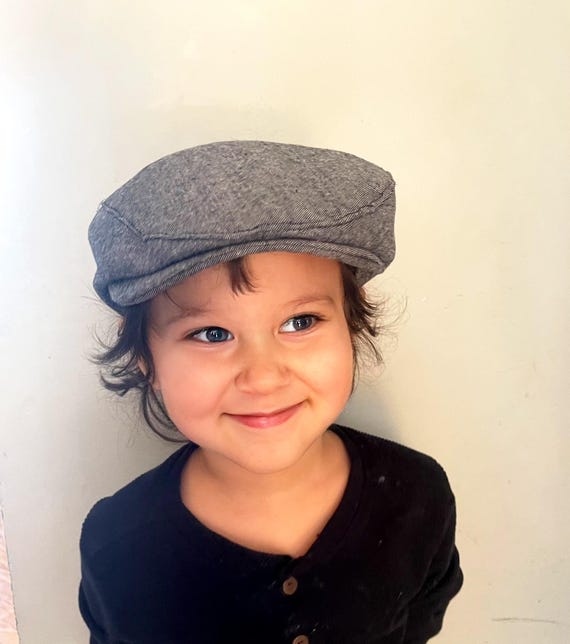 Black denim Cotton Flat Cap, Mens Summer Hat, Irish Cap, Golf Cap, Fathers Days Gift