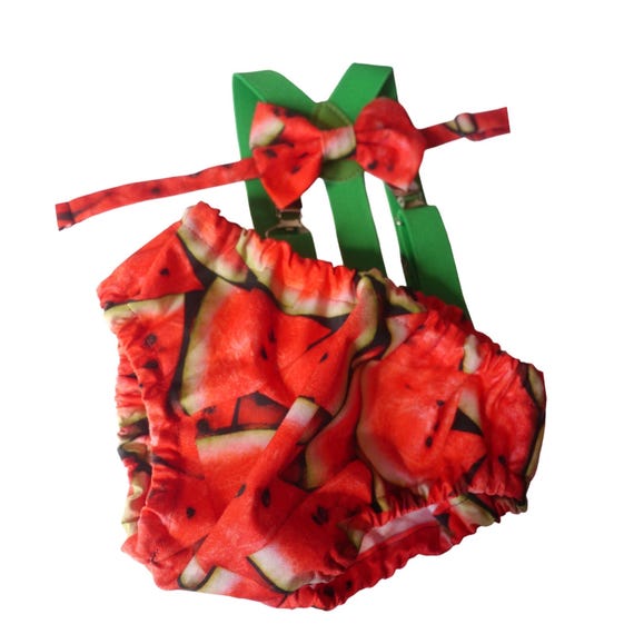 1st Birthday Watermelon Outfit,One in a melon birthday boy set, Watermelon bloomer, Watermelon smash cake outfit, watermelon boy cake smash