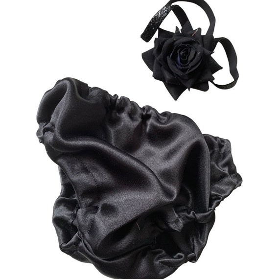 1st birthday bloomer, black bloomer, satin black bloomer, birthday bloomer, cake smash bloomer, diaper cover, Birthday bloomer, girl bloomer