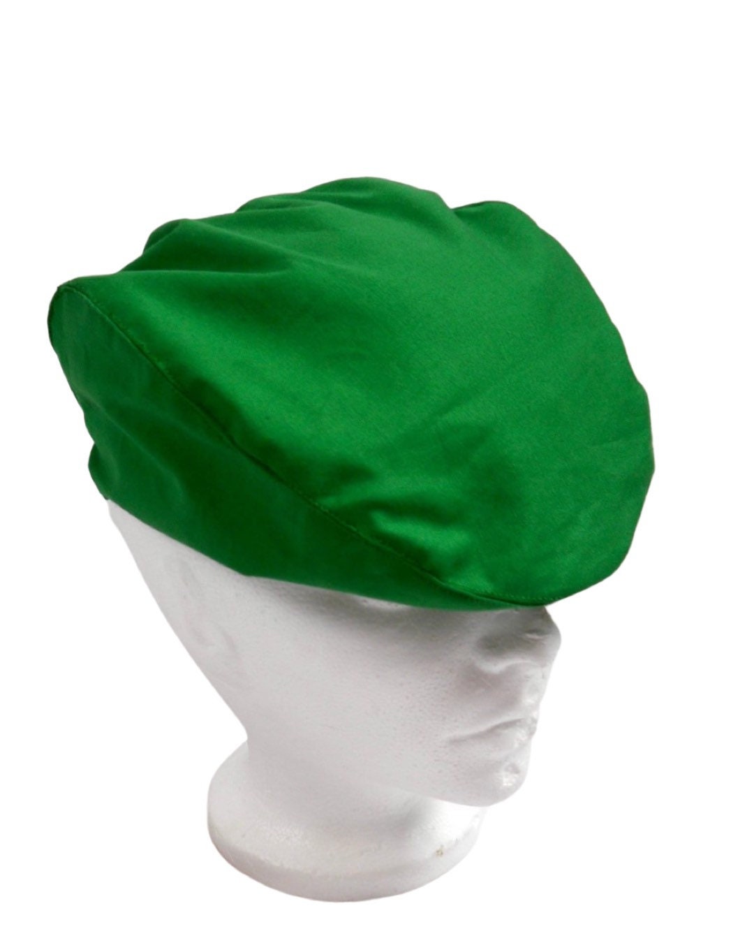 Emerald Green Satin RB Baker Boy Hat 