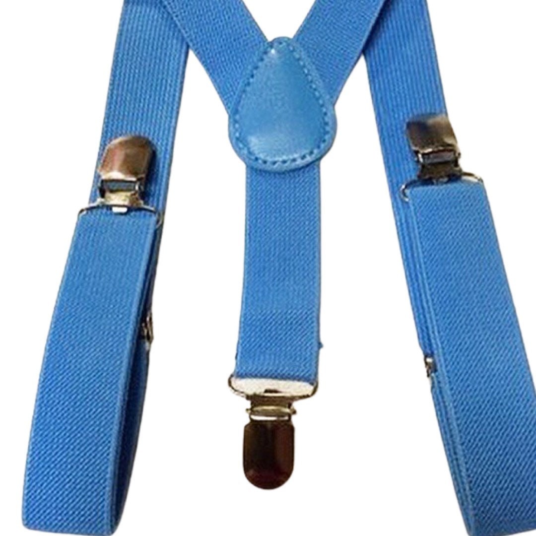 Baby Suspenders Light Blue Baby Suspenders Toddler Etsy