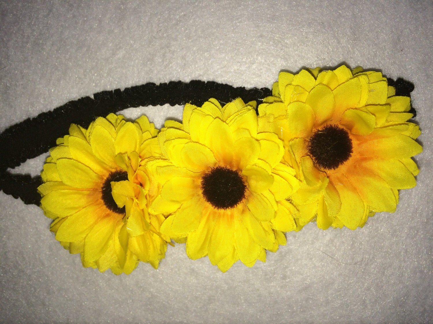 sunflower newborn headband