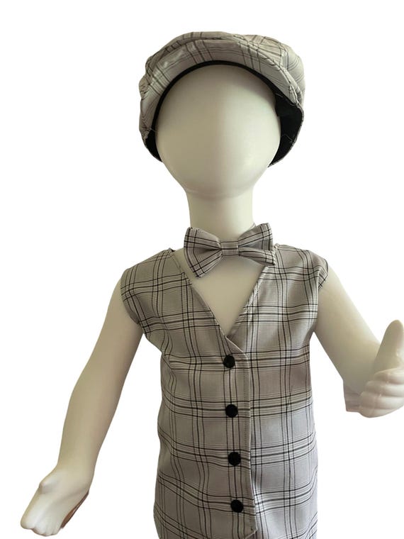 Boys Linen Vest and Bow Tie - Linen Waistcoat - Boys Thanksgiving Outfit - Boys Wedding Outfit