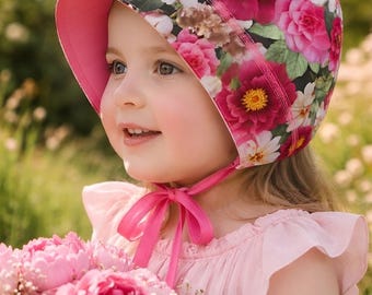 Gorro para bebé, gorro de Rifle Paper Co., sombrero de sol moderno para bebé, sombrero de playa para bebé, sombrero de sol para niña, gorro para bebé, gorro para niño, gorro moderno, gorro floral