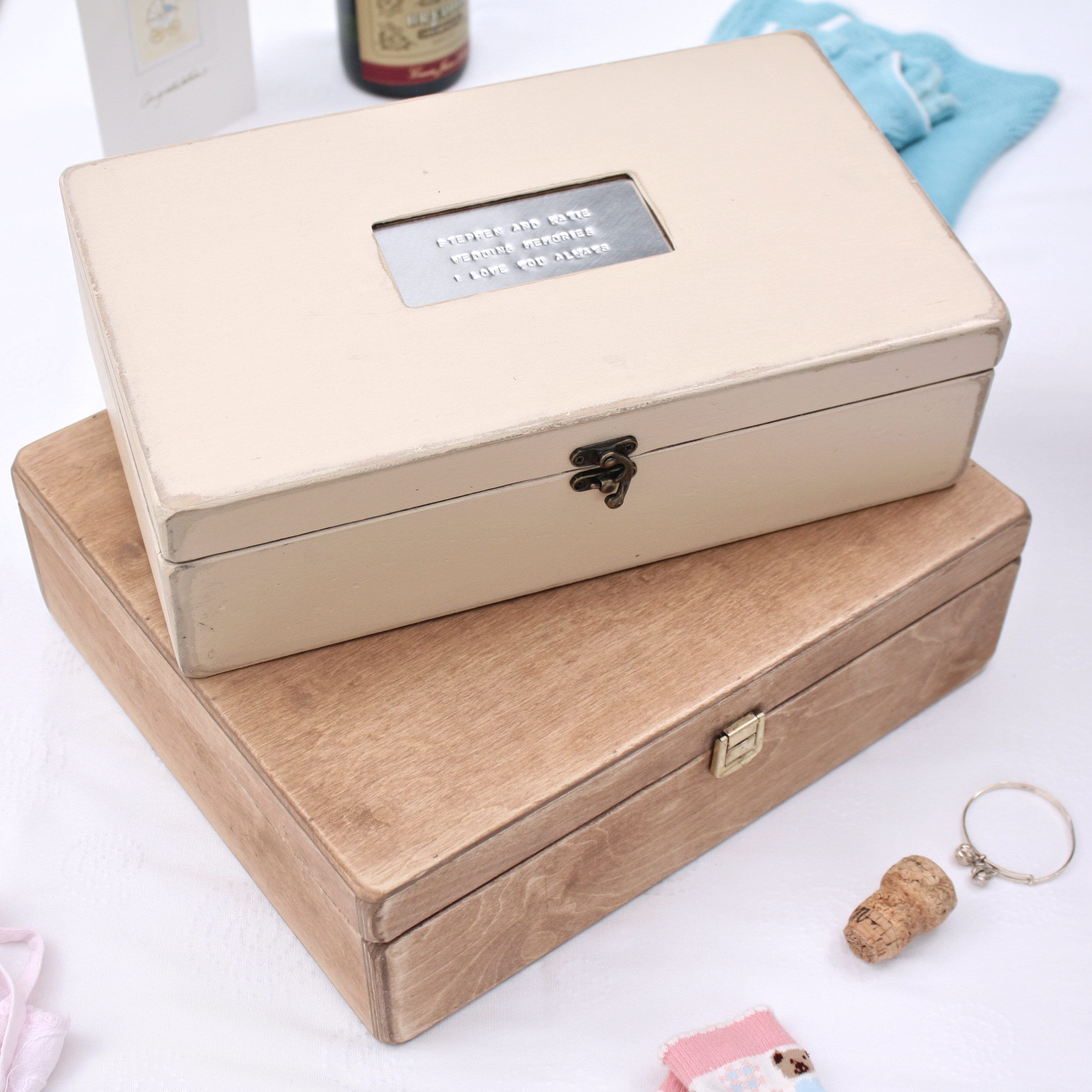Large Wooden Memory Box Personalised Wedding Gift Rustic - Etsy UK