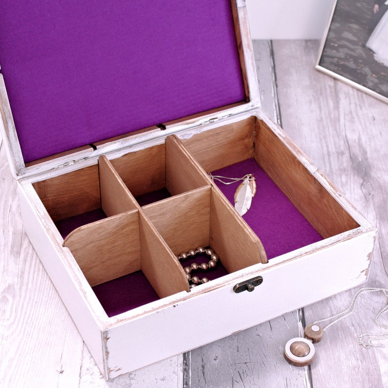 Wooden Jewellery Box Jewellery Storage Large Personalised Etsy UK