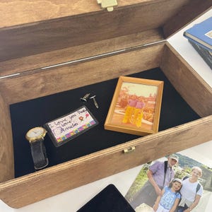Personalised Name Wooden Keepsake Box - Rustic Memory box - Wooden Christening Gift - New Baby Keepsake Box - Box of Memories Bild 10