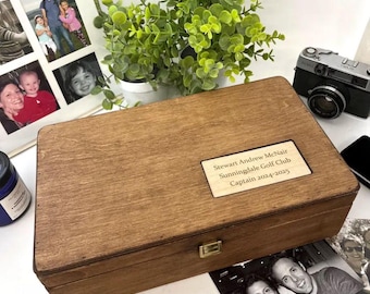 Personalised Wooden Keepsake box - Couples Memory box - Wedding Gift - Rustic Christening Gift - New Baby Keepsake Box - Memories Gift