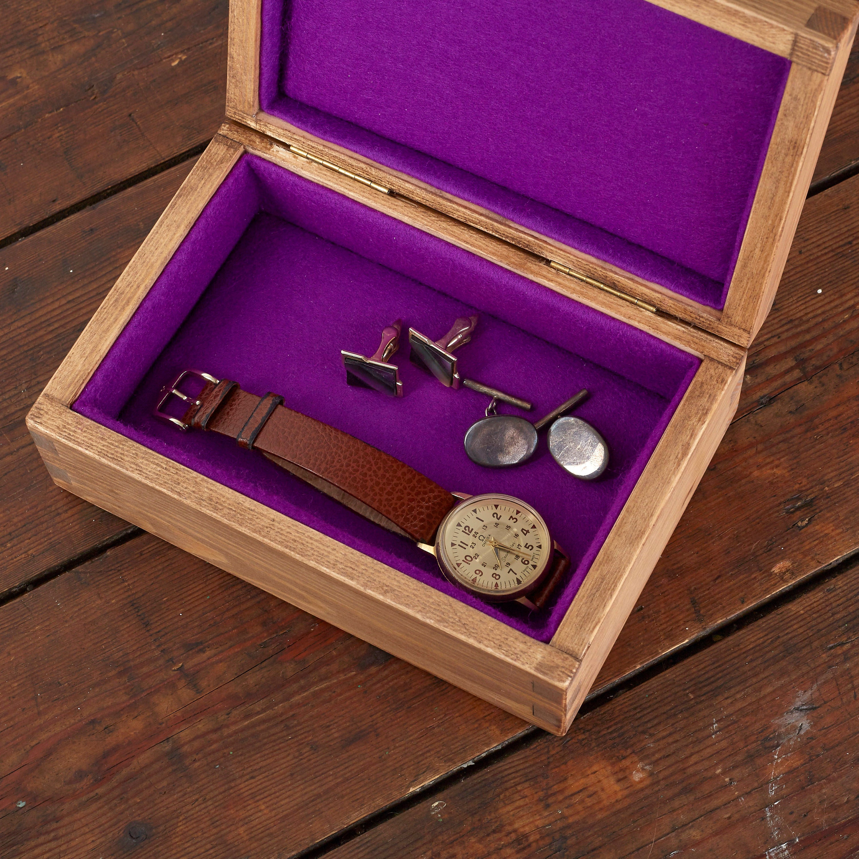 Personalised Wooden Cufflink Box Mens Watch Box Fathers Etsy UK