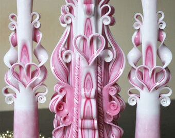 Custom color - Unity candle - Large candle - Wedding candles - Heart