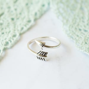 Adjustable Arrow Ring, Sterling Silver Arrow, Scripture Ring, Faith Ring, Arrow Jewelry, Faith Jewelry, Mother&#39;s Day Gift, Easter Gift