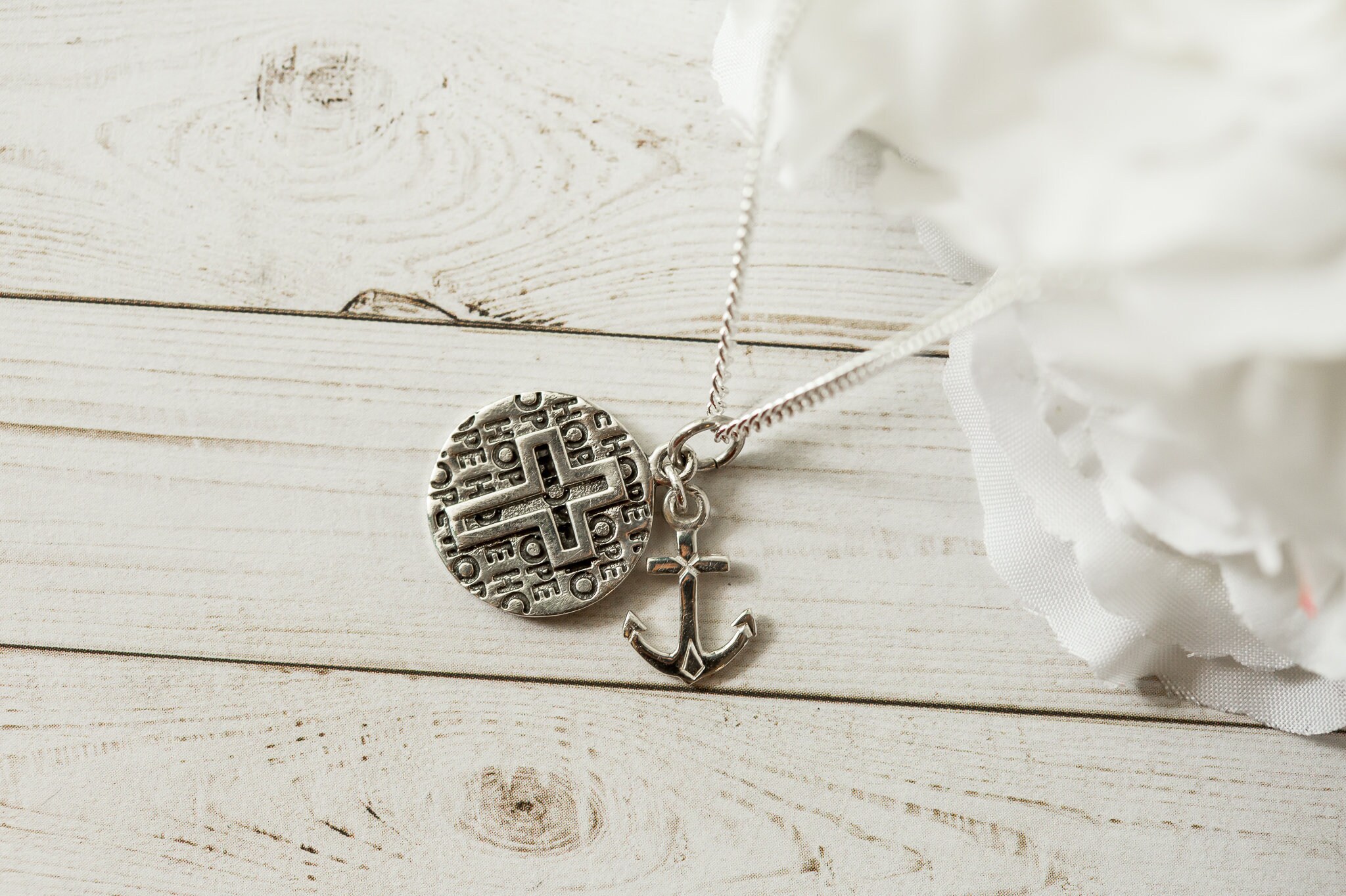 Hope Necklace Christian Necklace Hope Jewelry Anchor Etsy